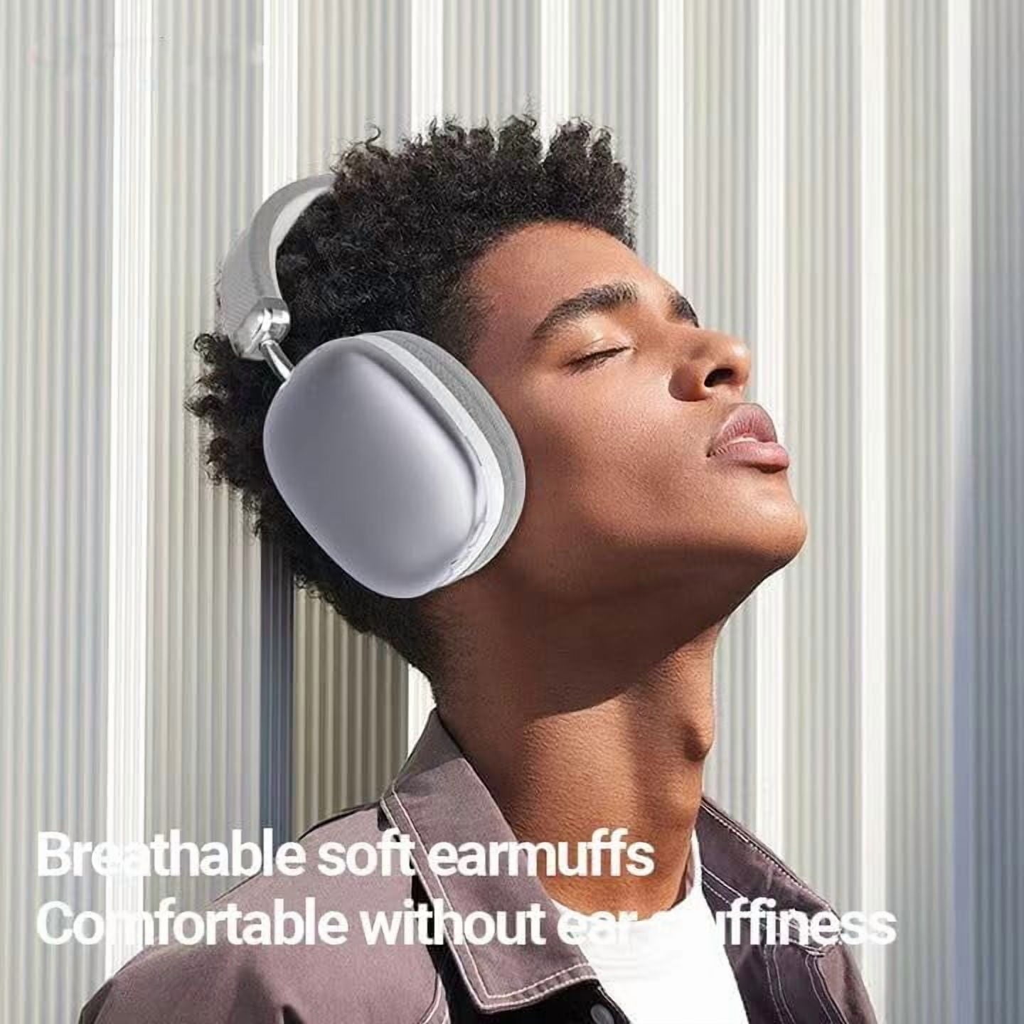 Wireless Bluetooth Headphones 5.1,40 Hrs Playtime Wireless Over-Ear Headphones,4 Mics ENC Noise Cancelling for Clear Calls, Lightweight Headset with Deep Bass Comfort fit for Travel Work